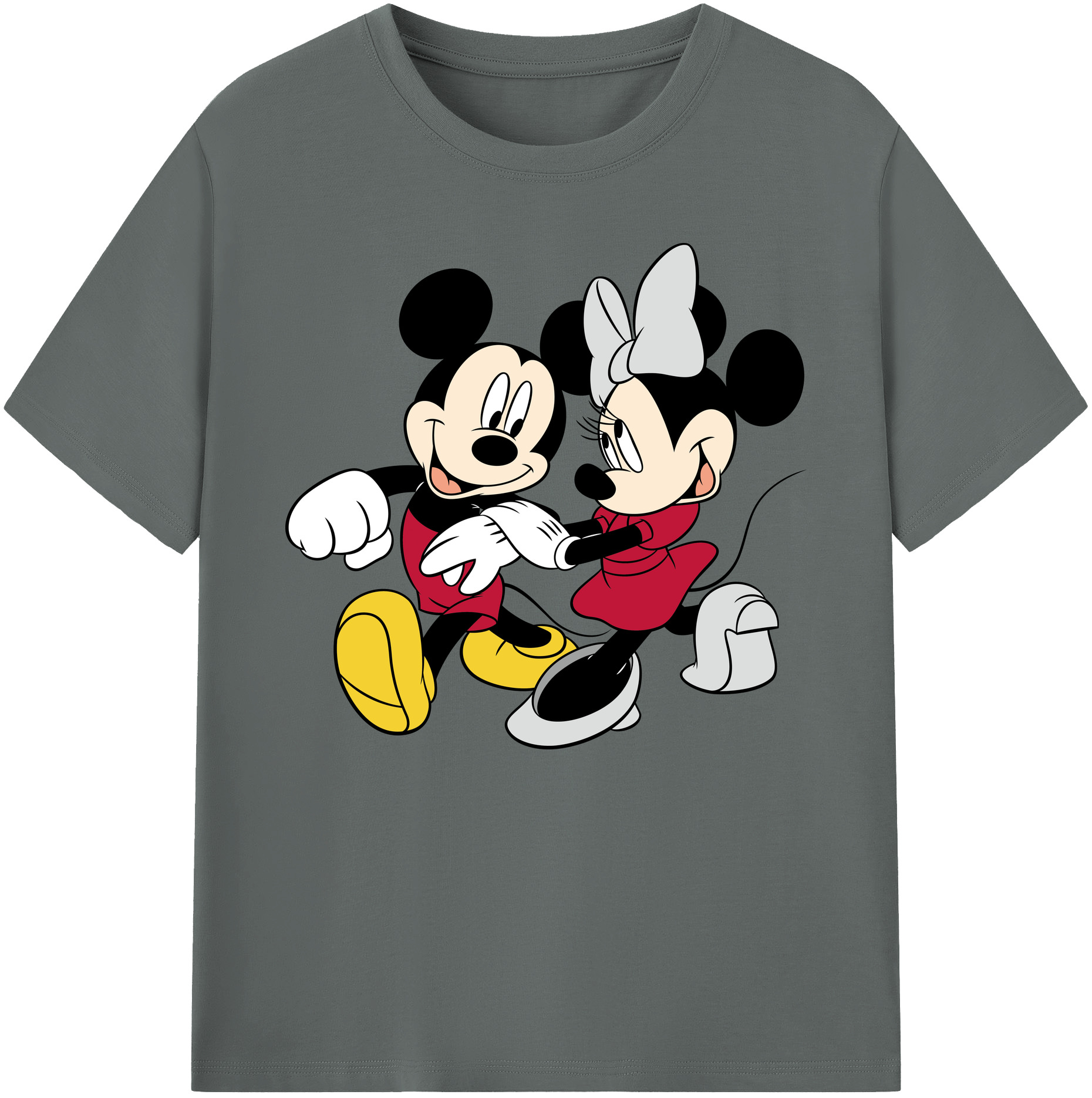ミッキーマウス Mickey Mouse 綿100％ メンズ半袖Tシャツ｜肌触りやわらか＆通気性